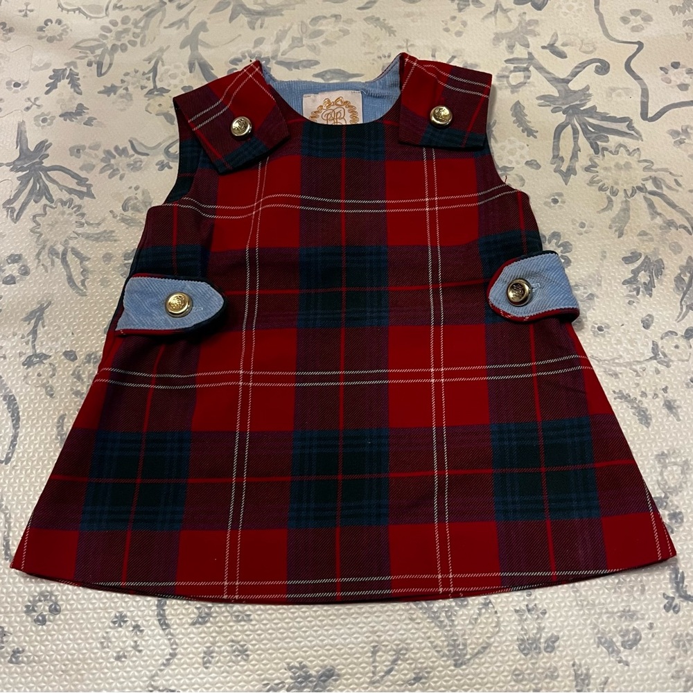 Beaufort Bonnet Janie Jumper-Middleton Place Plaid with Barrington Blue Corduroy